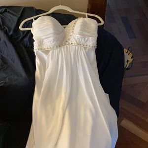 Beautiful beaded white prom/wedding dress